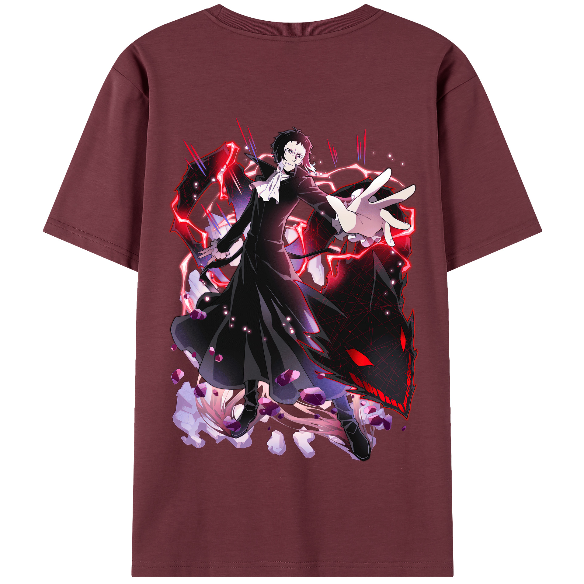 （画像用） 文豪ストレイドッグス Bungo Stray Dogs 綿100％半袖Tシャツ（背面プリント）